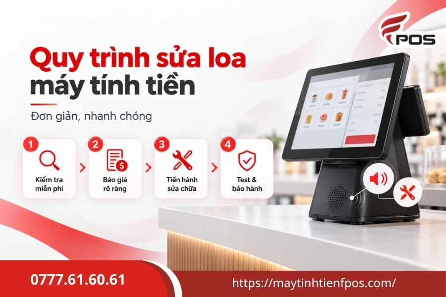 Sửa loa máy tính tiền